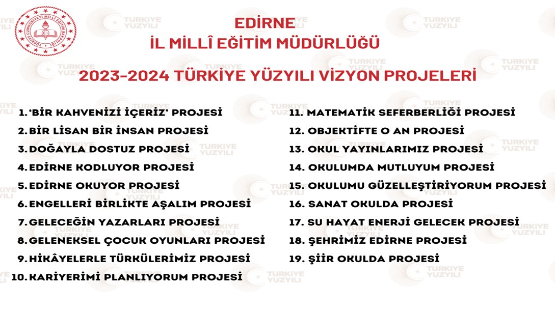 2023-2024 Edirne Projelerimiz