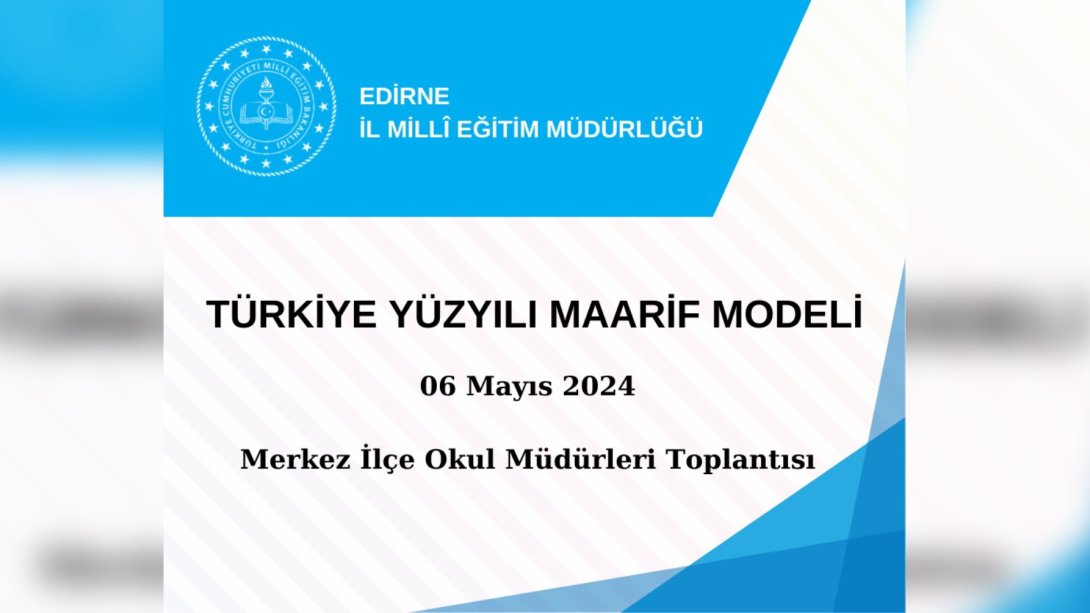 İl Millî Eğitim Müdürümüz Başkanlığında Türkiye Yüzyılı Maarif Modeli Eğitim Müfredat Taslağı İncelendi.